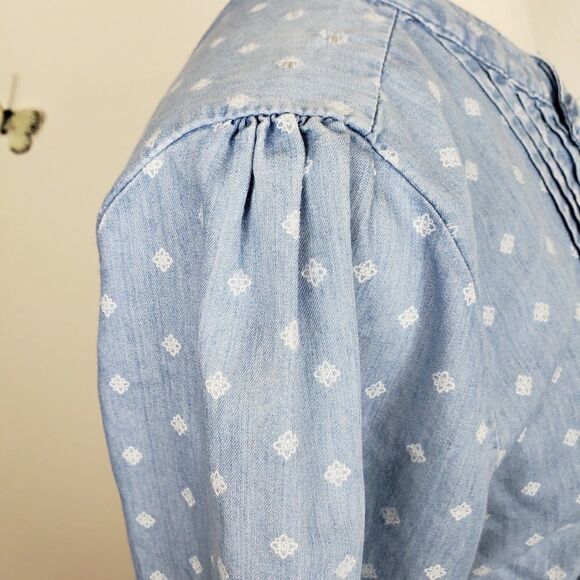 Reborn patterned chambray empire waist tunic - Picture 7 of 8